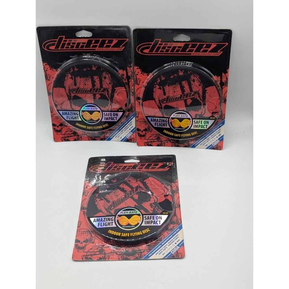 3-Pack Disceez Indoor Safe 5" Flying Discs 2018 Series 1 Cuda New
